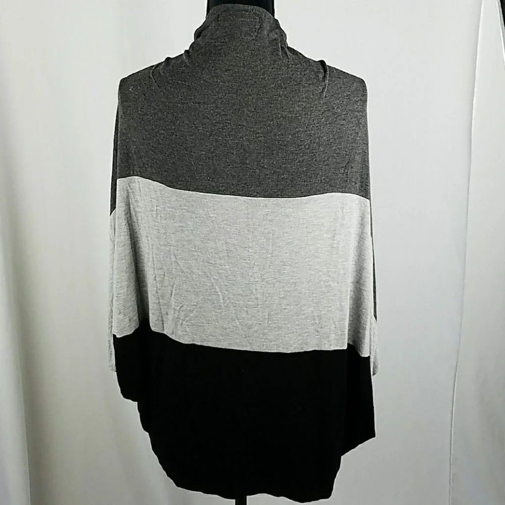 Pleione women XS open front cardigan shrug color block beach‎ vacation cruise